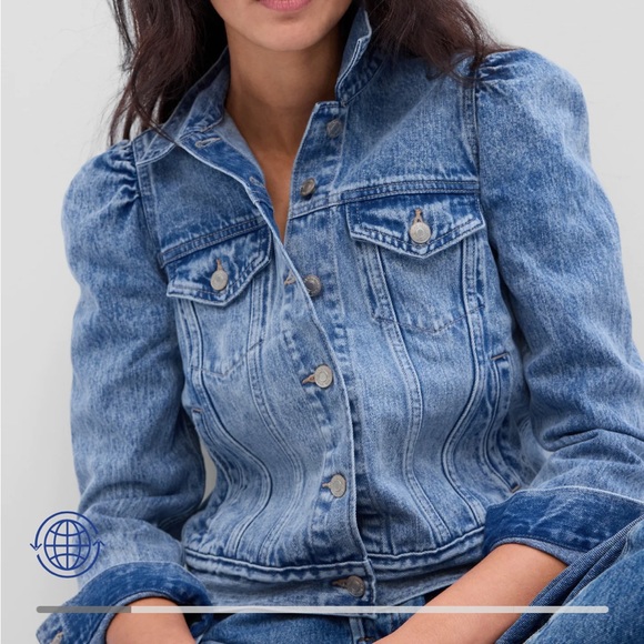 Jackets & Blazers - Gap puff sleeve denim jacket